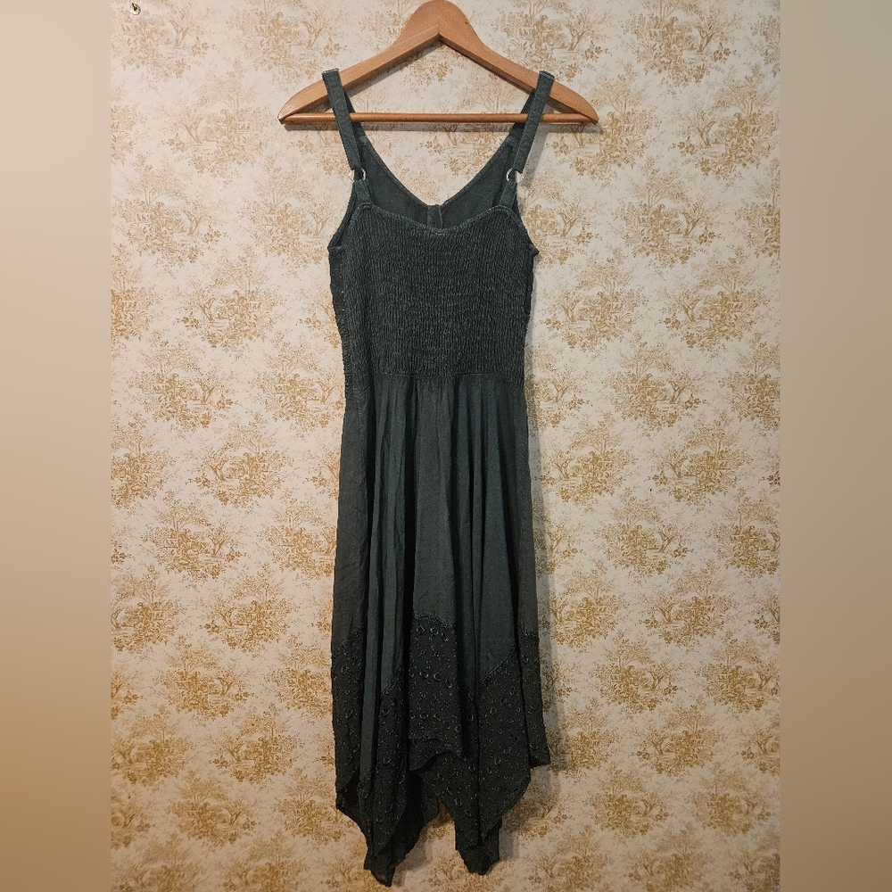 Celti Couture Boho dark green dress, size small - Picture 4 of 10
